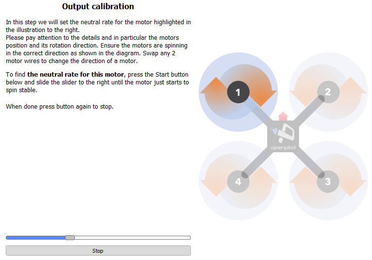 OpenPilot Single Motor Calibration