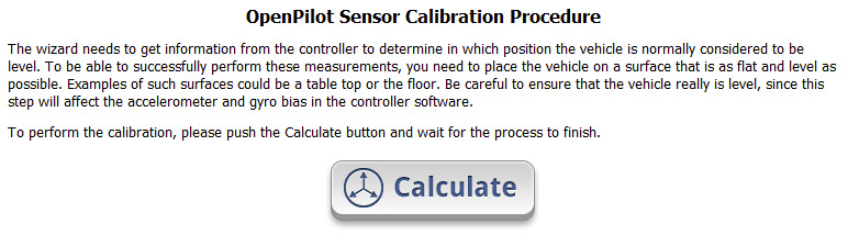 OpenPilot Sensor Calibration